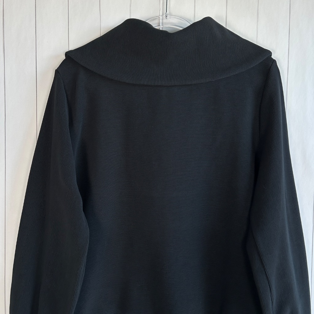 Varley women size S Vine half zip sweater black ottoman fabric ribbed athleisure - Picture 7 of 12
